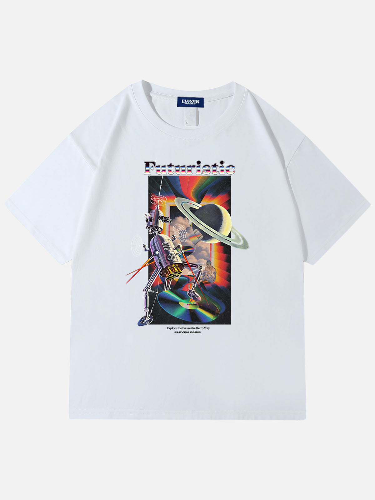Eleven Oasis Futuristic Mecha Warrior Cotton T-Shirt Eleven Oasis
