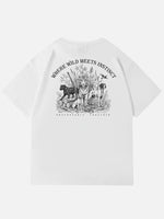 Where Wild Meets Instinct Graphic Cotton T-Shirt Eleven Oasis