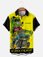 Car Anime Short Sleeve Shirt ElevenOasis