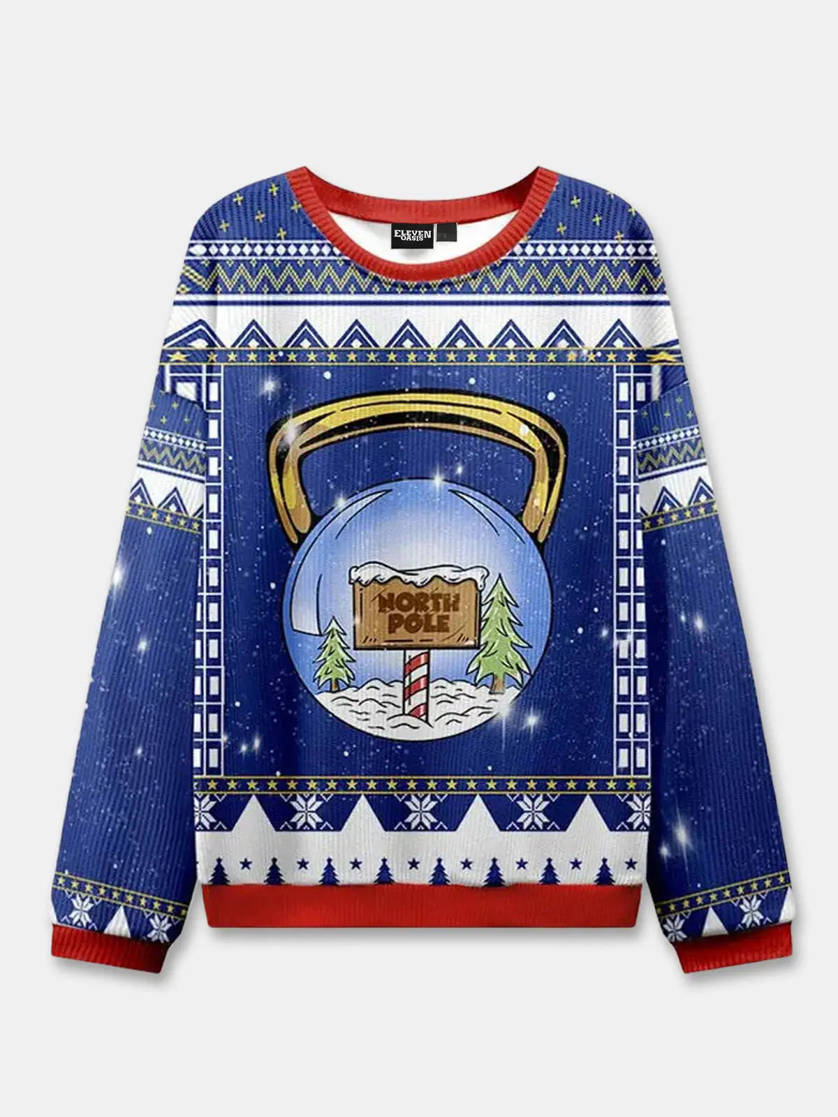 Ugly Christmas Cowboy Cat Meowdy Sweater Eleven Oasis