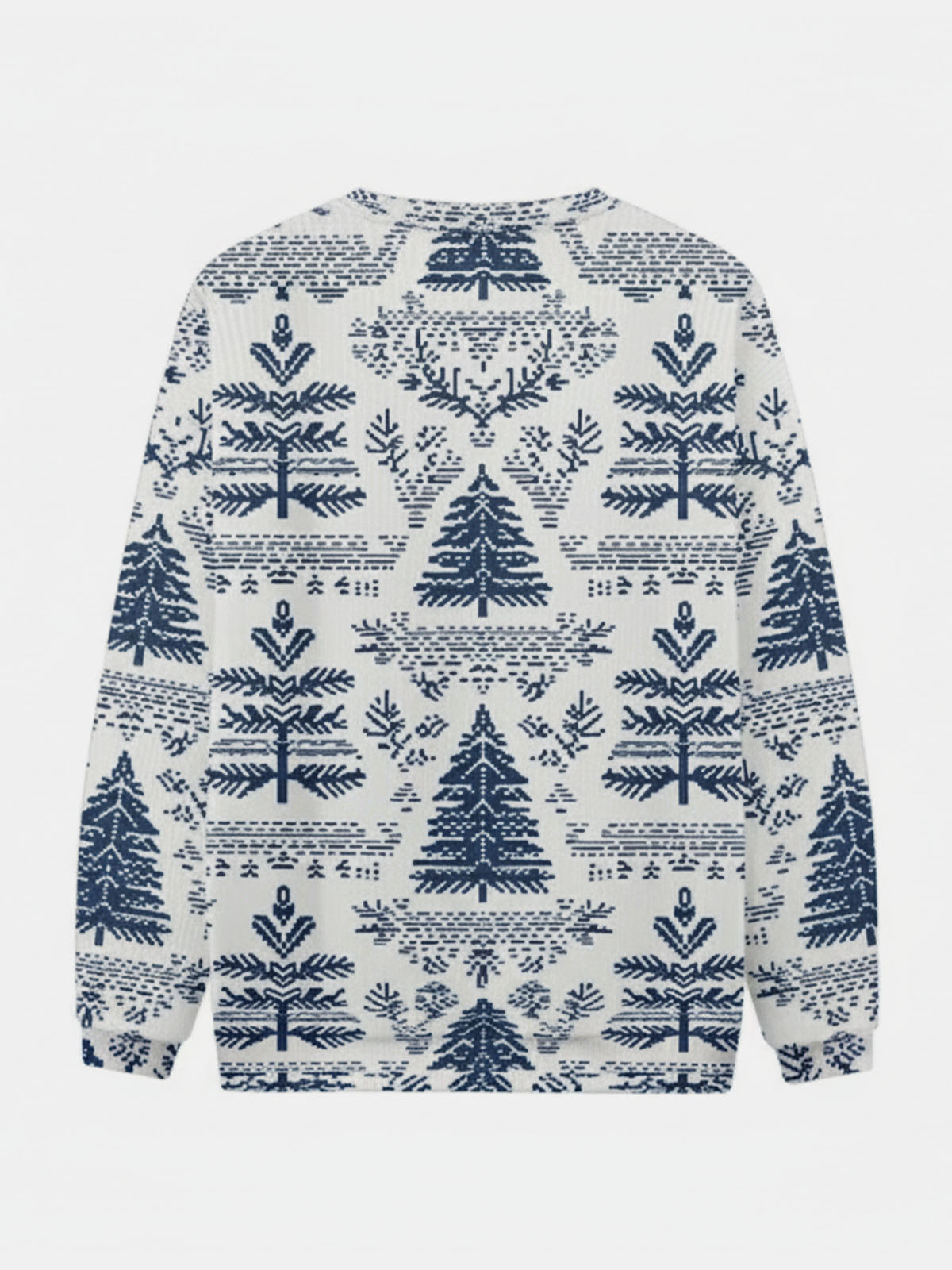 Beautiful Christmas Trees Knitted Crewneck Sweatshirt Eleven Oasis
