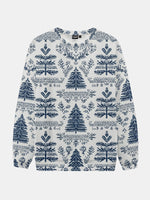 Beautiful Christmas Trees Knitted Crewneck Sweatshirt Eleven Oasis