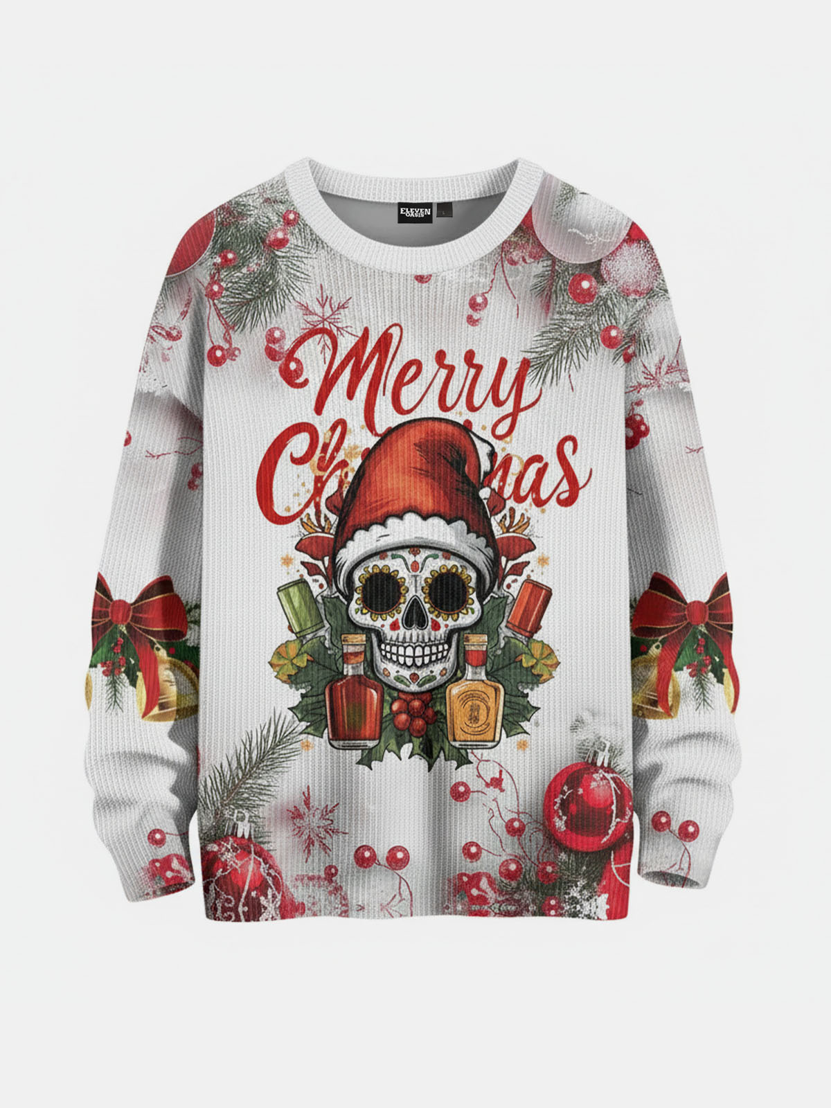 Skull Santa Christmas Sweatshirt Eleven Oasis