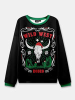 Ugly Christmas Cowboy Cat Meowdy Sweater Eleven Oasis