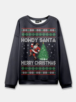 Ugly Christmas Cowboy Cat Meowdy Sweater Eleven Oasis