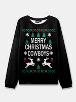 Ugly Christmas Cowboy Cat Meowdy Sweater Eleven Oasis