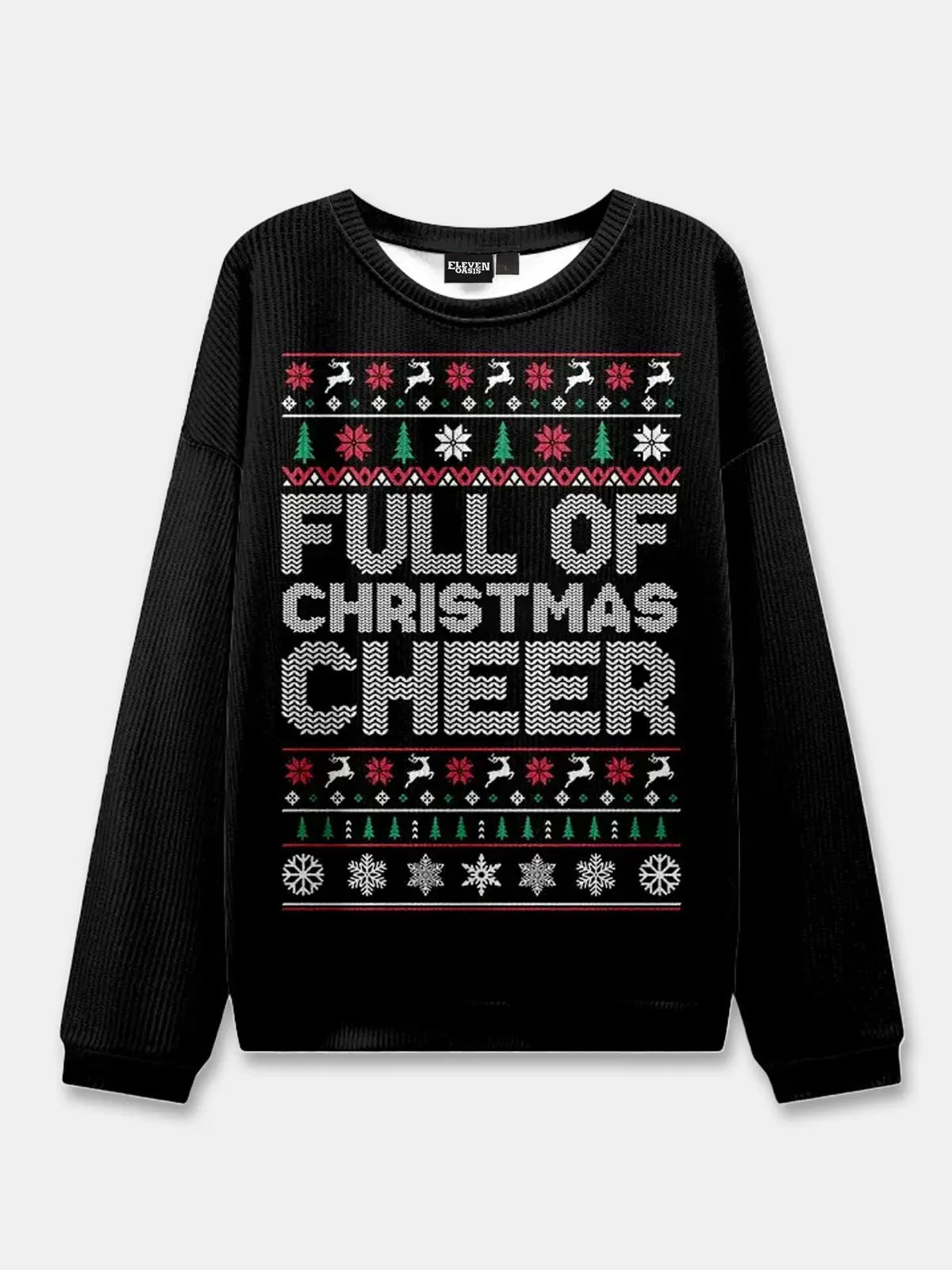 Ugly Christmas Cowboy Cat Meowdy Sweater Eleven Oasis