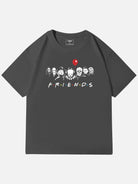 Horror Friends Mashup Ghost Cotton T-Shirt ElevenOasis