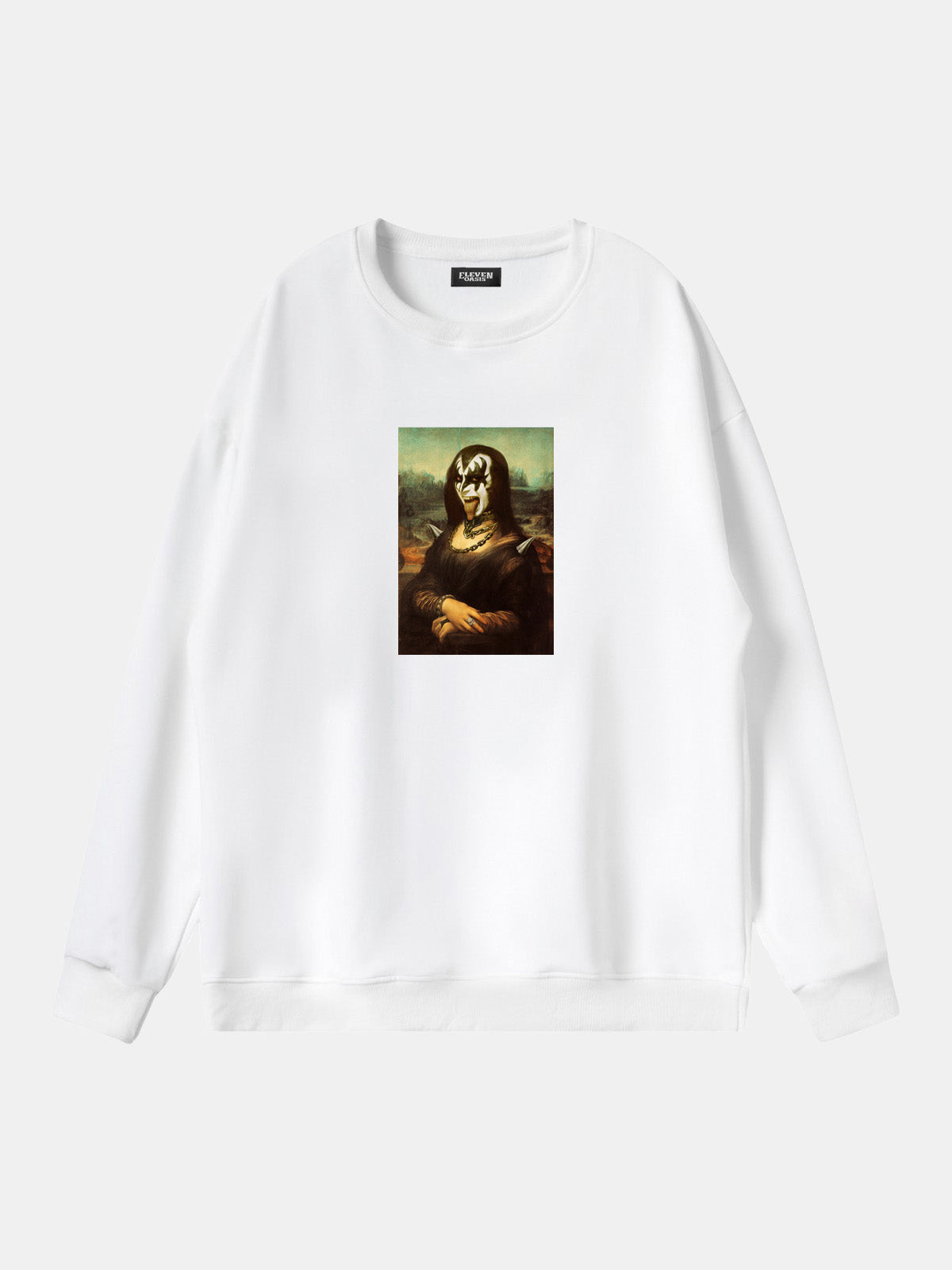 Mona Lisa Rock Parody Sweatshirt Eleven Oasis