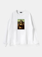 Mona Lisa Rock Parody Sweatshirt Eleven Oasis
