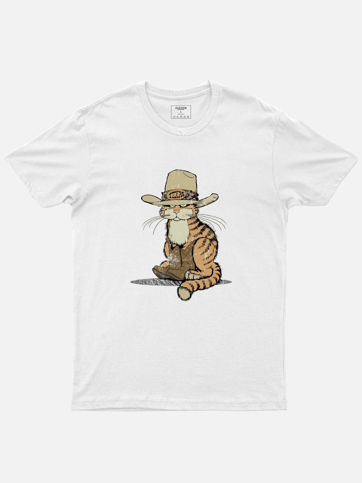 Cowboy Puss in Boots Cotton T-Shirt Eleven Oasis
