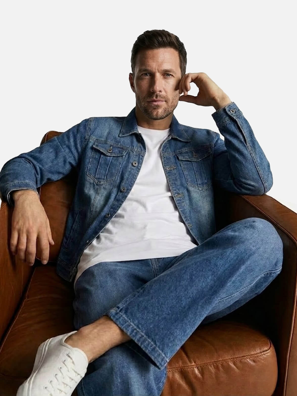 Men's Classic Slim Fit Denim Jacket Eleven Oasis