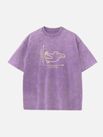 Duck vs Rabbit Optical Illusion Math Humor Acid Wash Cotton T-Shirt Eleven Oasis