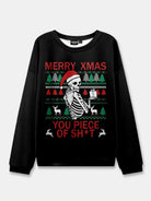 Ugly Christmas Cowboy Cat Meowdy Sweater ElevenOasis