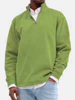 Men's Quarter-Zip Cotton Blend Sweatshirt ElevenOasis