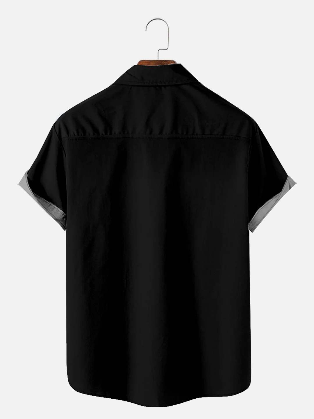 Tall Men's Geometric Pattern Short Sleeve Shirt with Chest Pocket