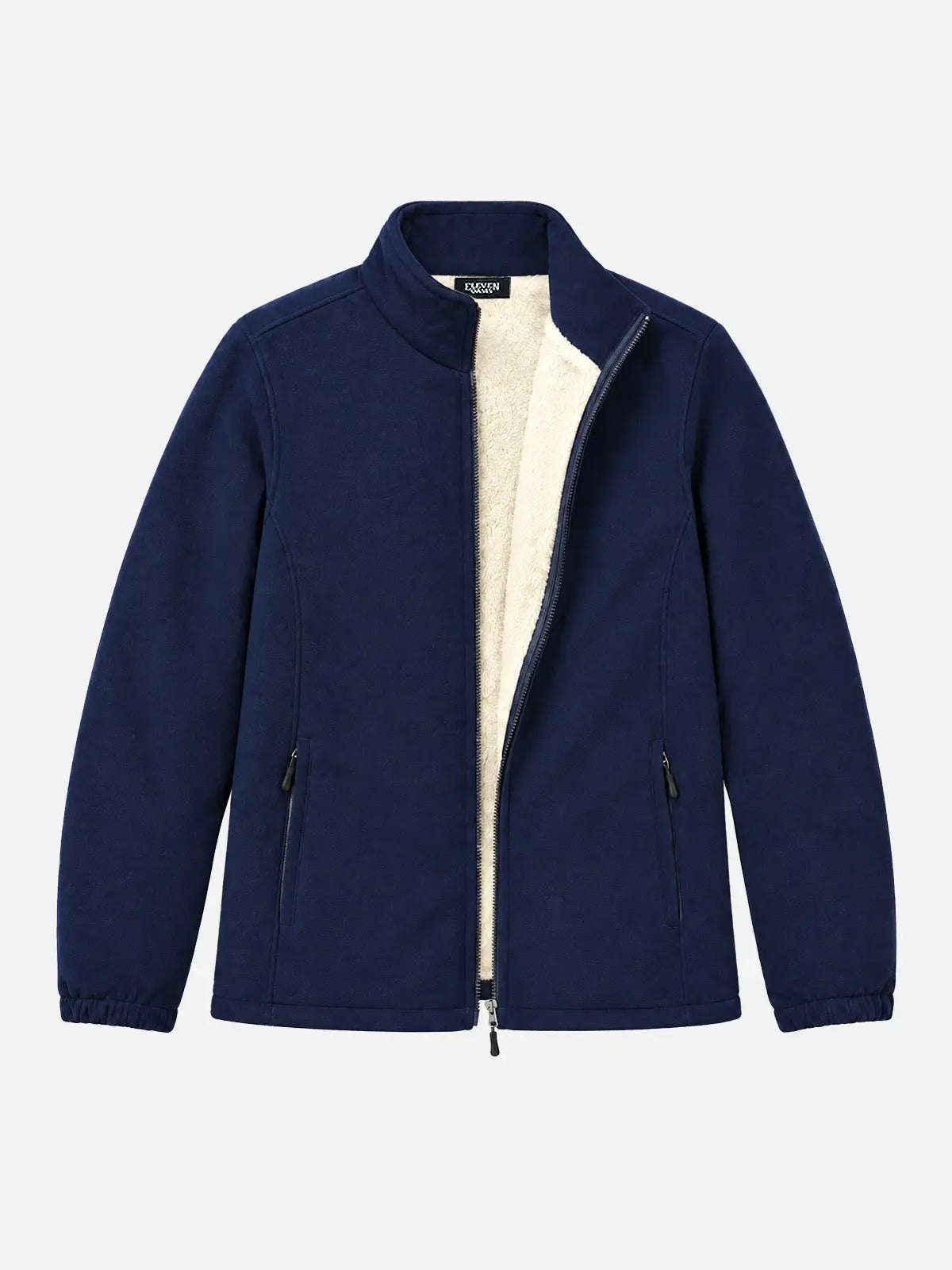 Men's Sherpa-Lined Regular Fit Zip-Up Fleece Jacket