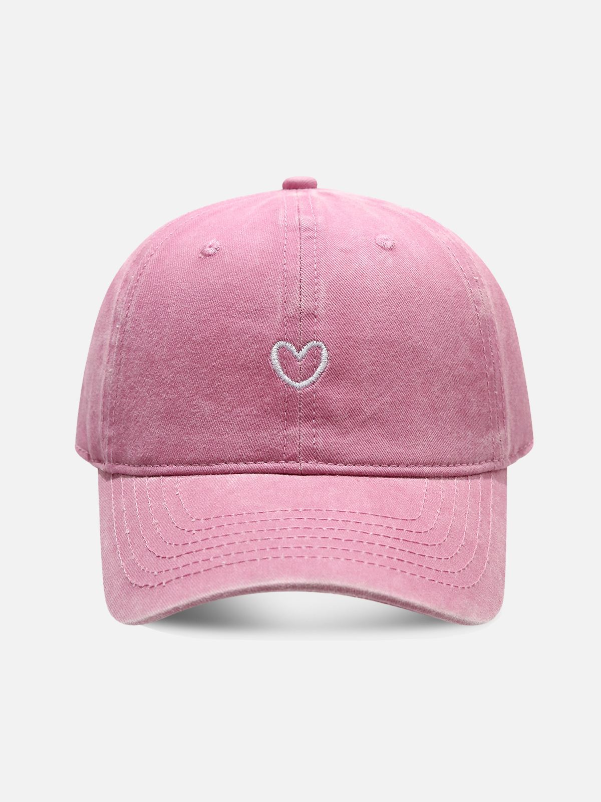 Heart Washed Cotton Baseball Cap Eleven Oasis