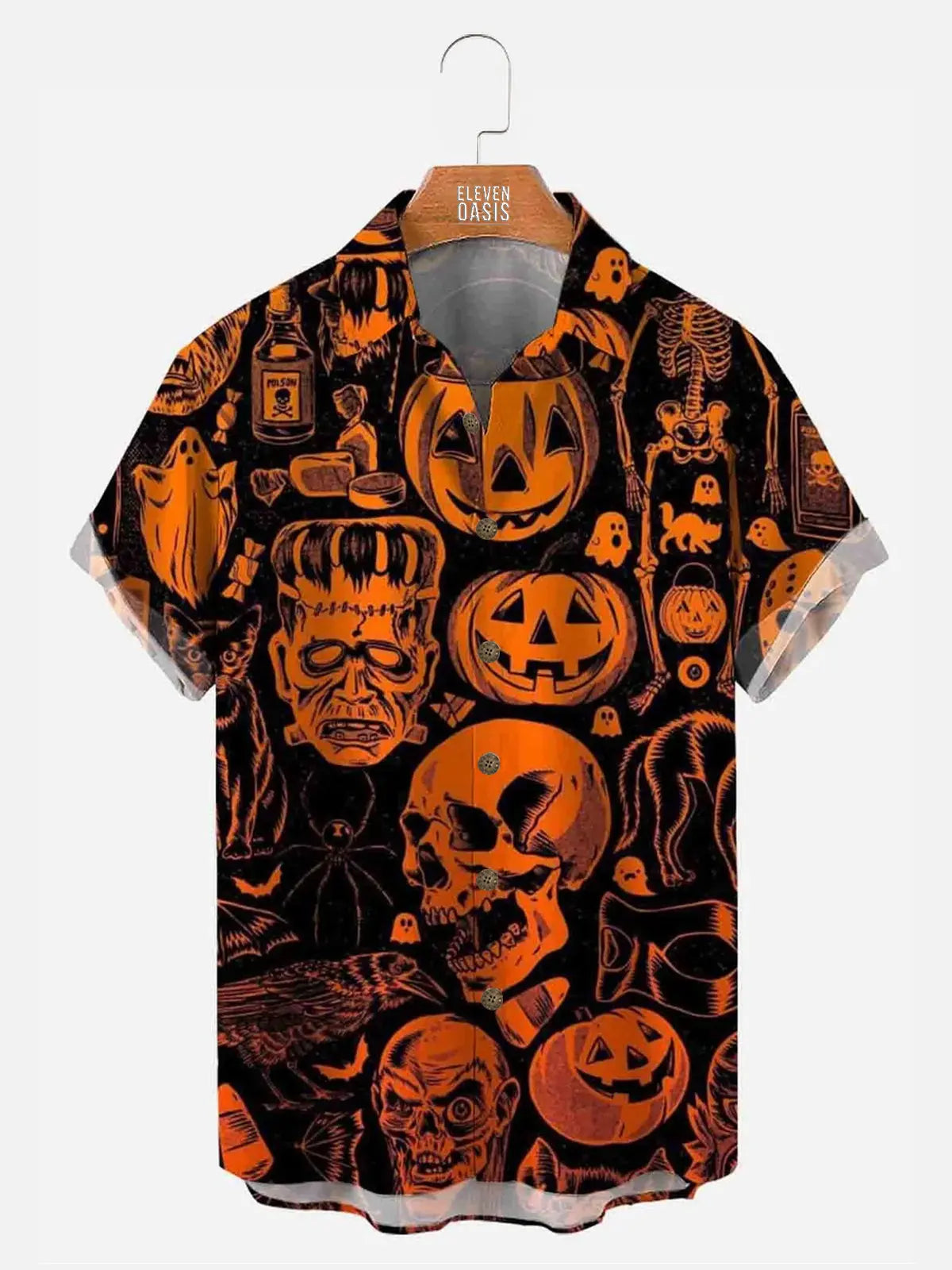 Halloween Thriller Men's Casual Plus Size ShirtMens short sleeve shirts Big and tall Mens shirts Short sleeve shirts for men Mens 4xl shirts Casual short sleeve shirts