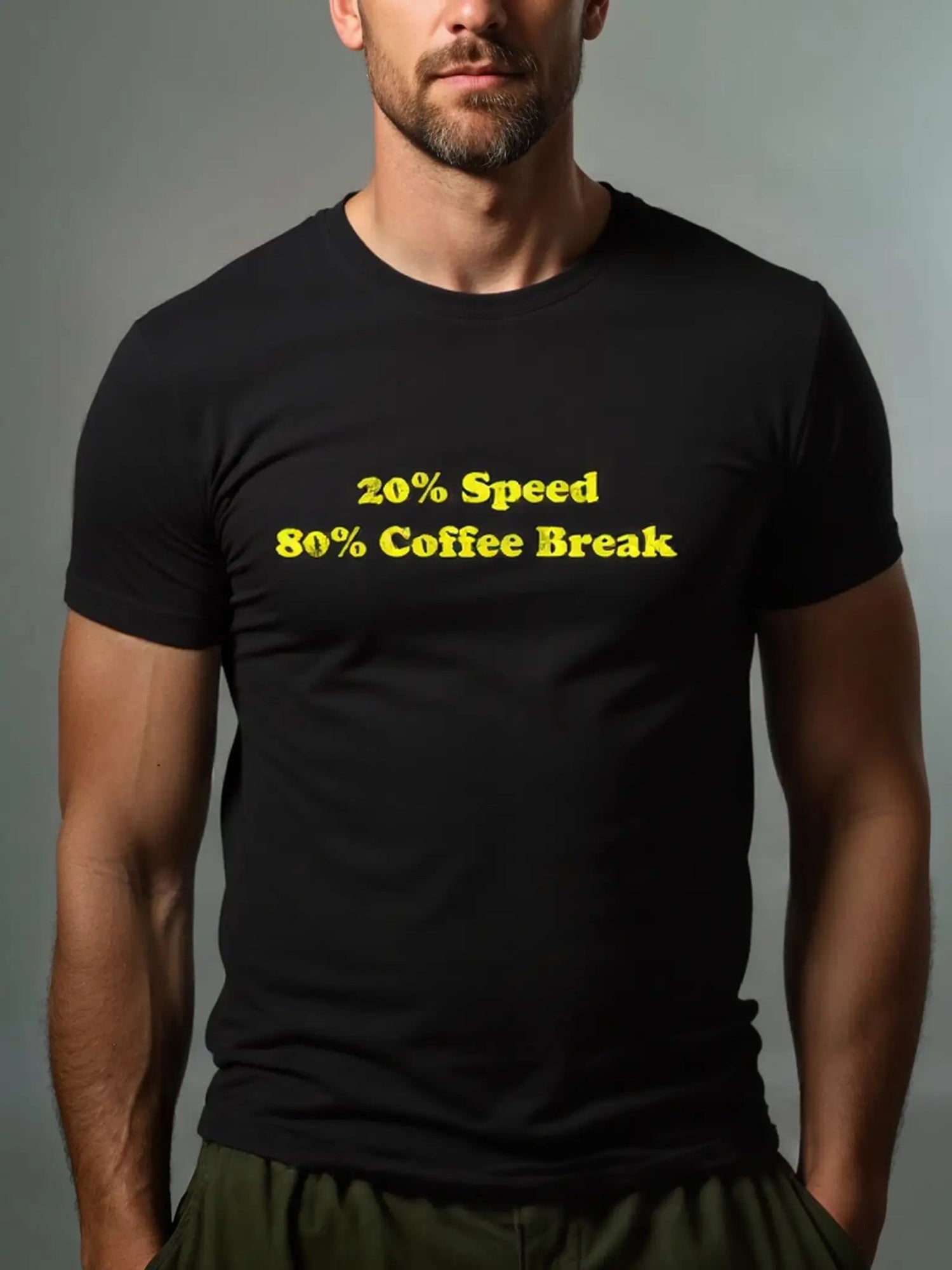 20% Speed 80% Coffee Break Work Humor Cotton T-Shirt Eleven Oasis