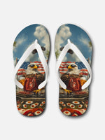 Men's BBQ Bald Eagle Flip Flops Eleven Oasis
