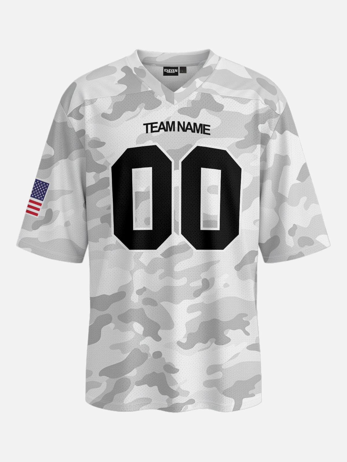 Men's Custom Camo American Football Jersey Top Eleven Oasis