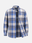 Men's Brushed Cotton Plaid Pocket Long Sleeve Shirt Eleven Oasis
