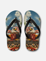 Men's BBQ Bald Eagle Flip Flops Eleven Oasis