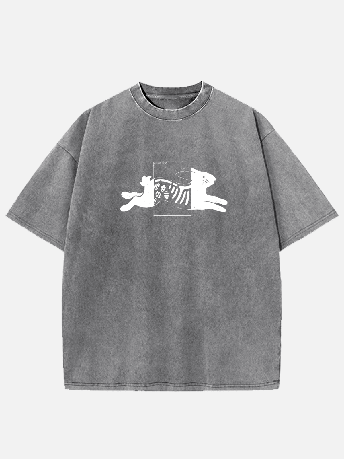 Men's Easter Cotton Round Neck Short Sleeve T-Shirt X-Ray Bunny Eleven Oasis