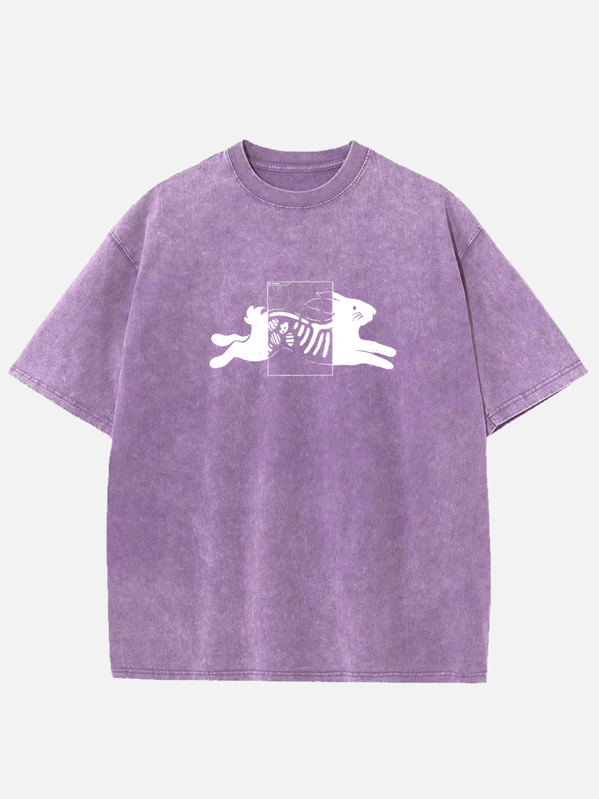 Men's Easter Cotton Round Neck Short Sleeve T-Shirt X-Ray Bunny Eleven Oasis