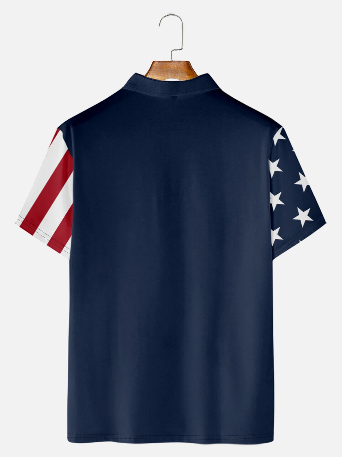 Men's Custom Patriot Bowling Short Sleeve Polo Shirt Eleven Oasis