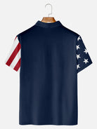 Men's Custom Patriot Bowling Short Sleeve Polo Shirt Eleven Oasis