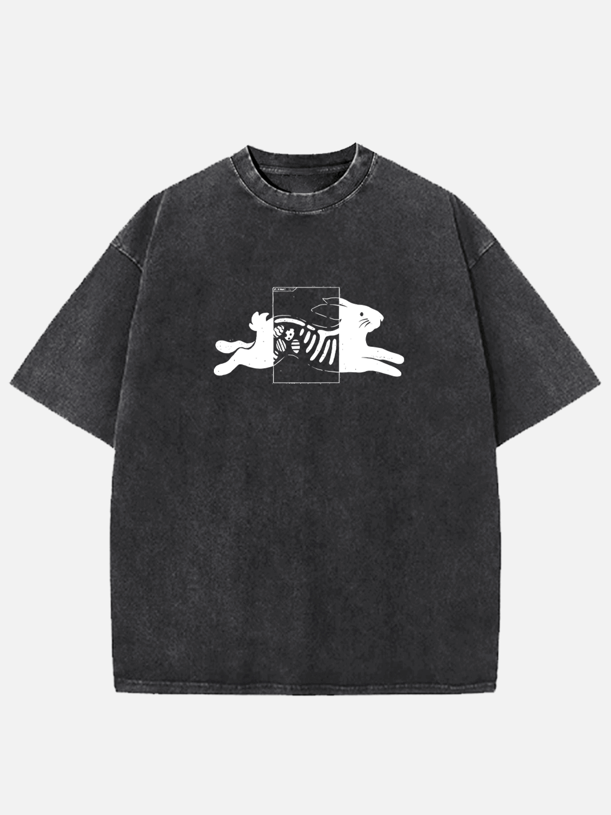 Men's Easter Cotton Round Neck Short Sleeve T-Shirt X-Ray Bunny Eleven Oasis