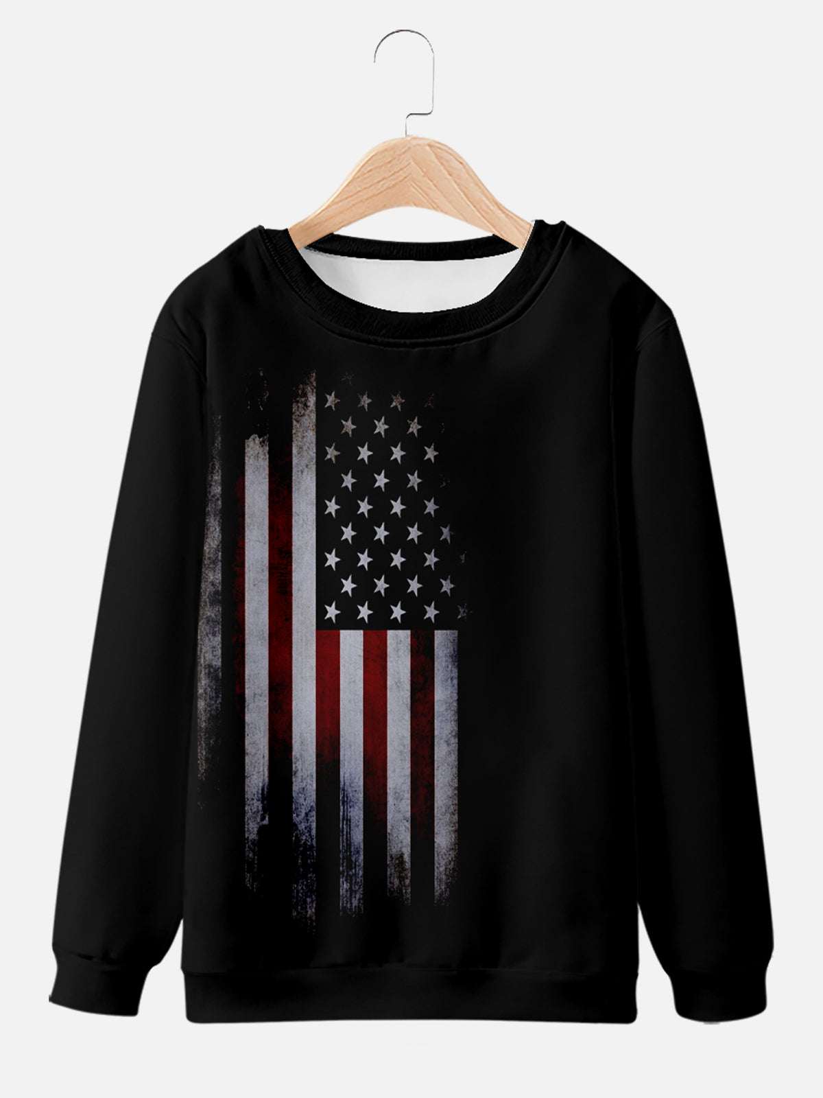 Independence Day Print American Flag SweatshirtMens short sleeve shirts Big and tall Mens shirts Short sleeve shirts for men Mens 4xl shirts Casual short sleeve shirts