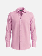 Men's Linen Blend Regular Fit Long Sleeve Shirt Eleven Oasis