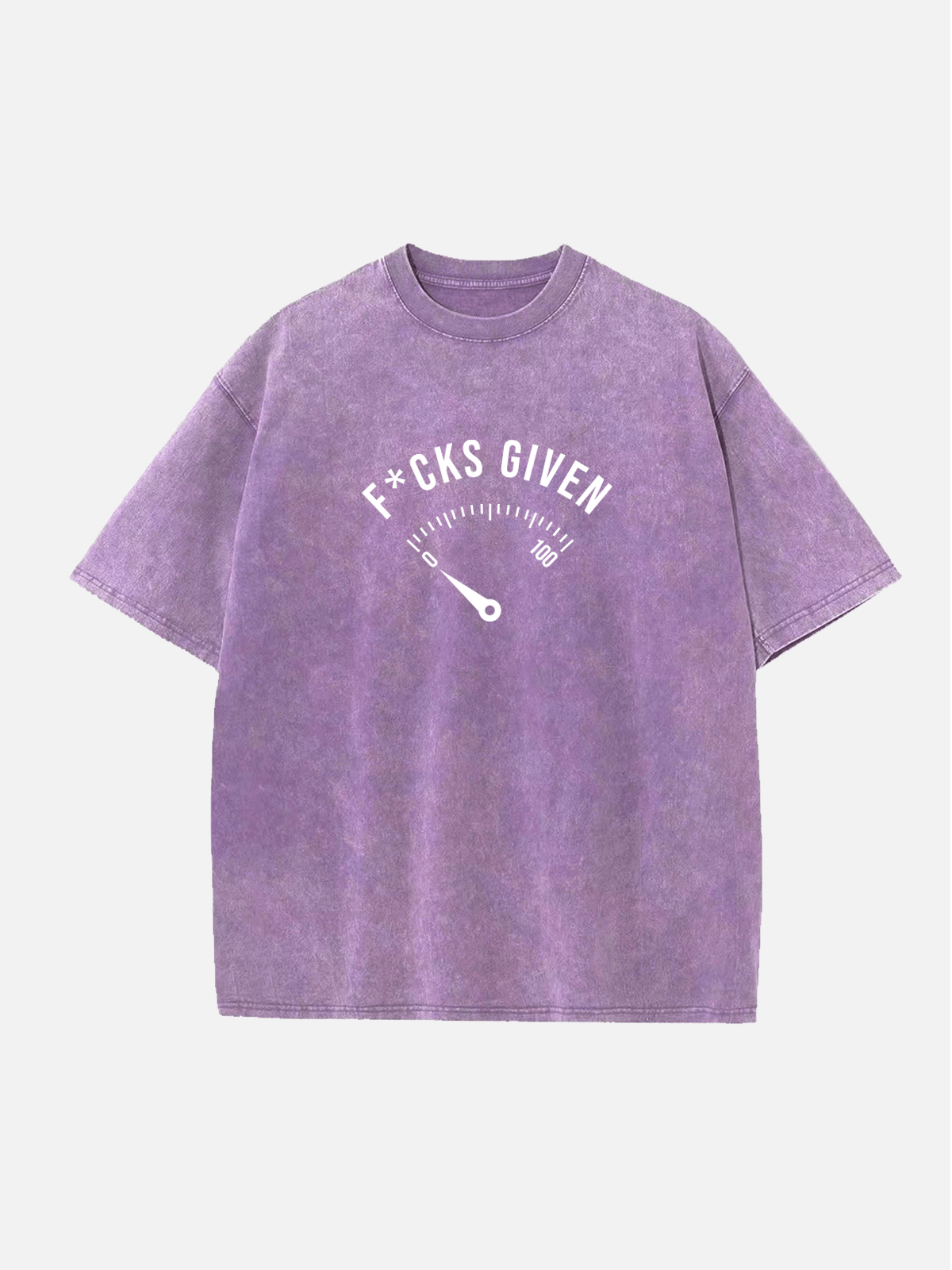 Men's Slogan Design Cotton Round Neck Short Sleeve T-Shirt Zero F*cks Given Eleven Oasis