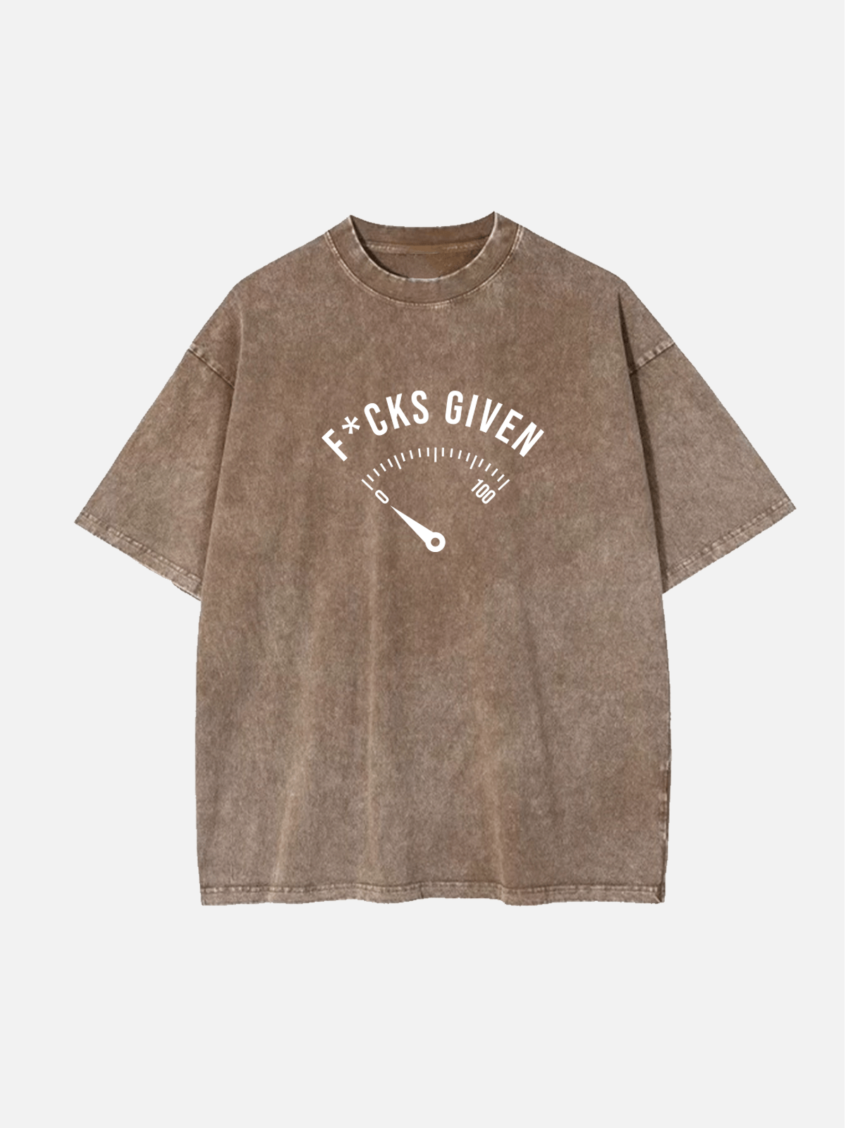 Men's Slogan Design Cotton Round Neck Short Sleeve T-Shirt Zero F*cks Given Eleven Oasis
