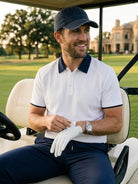 Men's Retro Contrast Collar Short Sleeve Polo Shirt Eleven Oasis