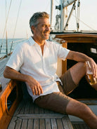 Men's Textured Short Sleeve Button-Up Shirt Eleven Oasis