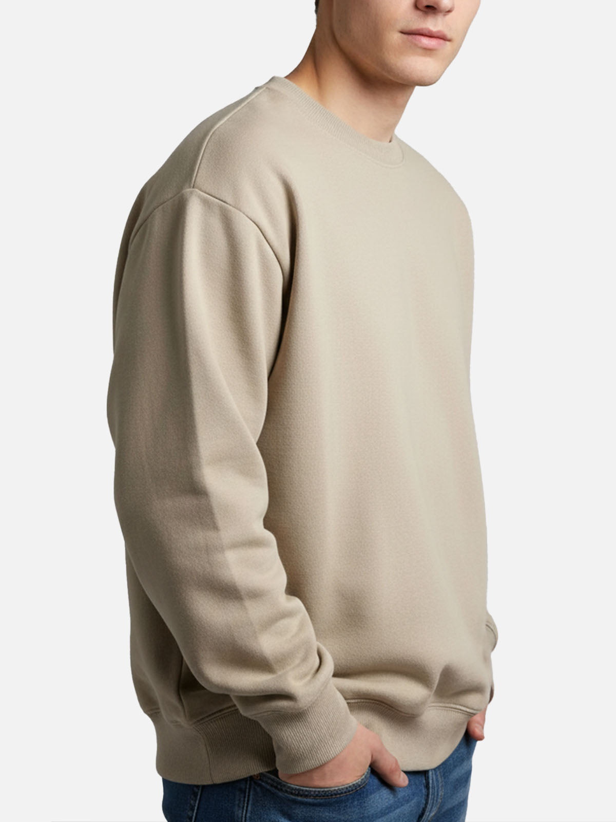 Men's Oversized Cotton Crew Neck Sweatshirt ElevenOasis