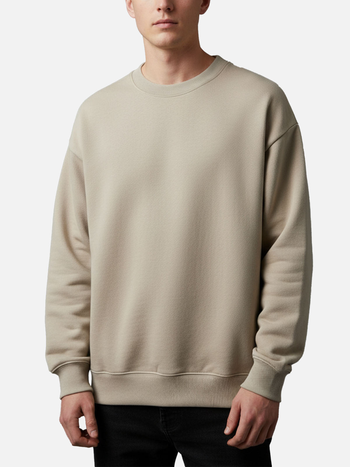 Men's Oversized Cotton Crew Neck Sweatshirt ElevenOasis