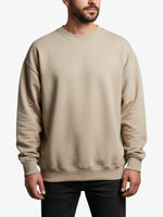 Men's Oversized Cotton Crew Neck Sweatshirt ElevenOasis
