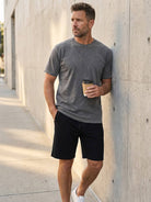 Men's Relaxed Fit Drawstring Athletic Shorts Eleven Oasis