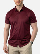 Men's Classic Solid Slim Fit Short Sleeve Shirt Eleven Oasis