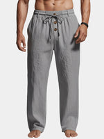 Men's Linen Blend Wide Leg Lounge Pants ElevenOasis
