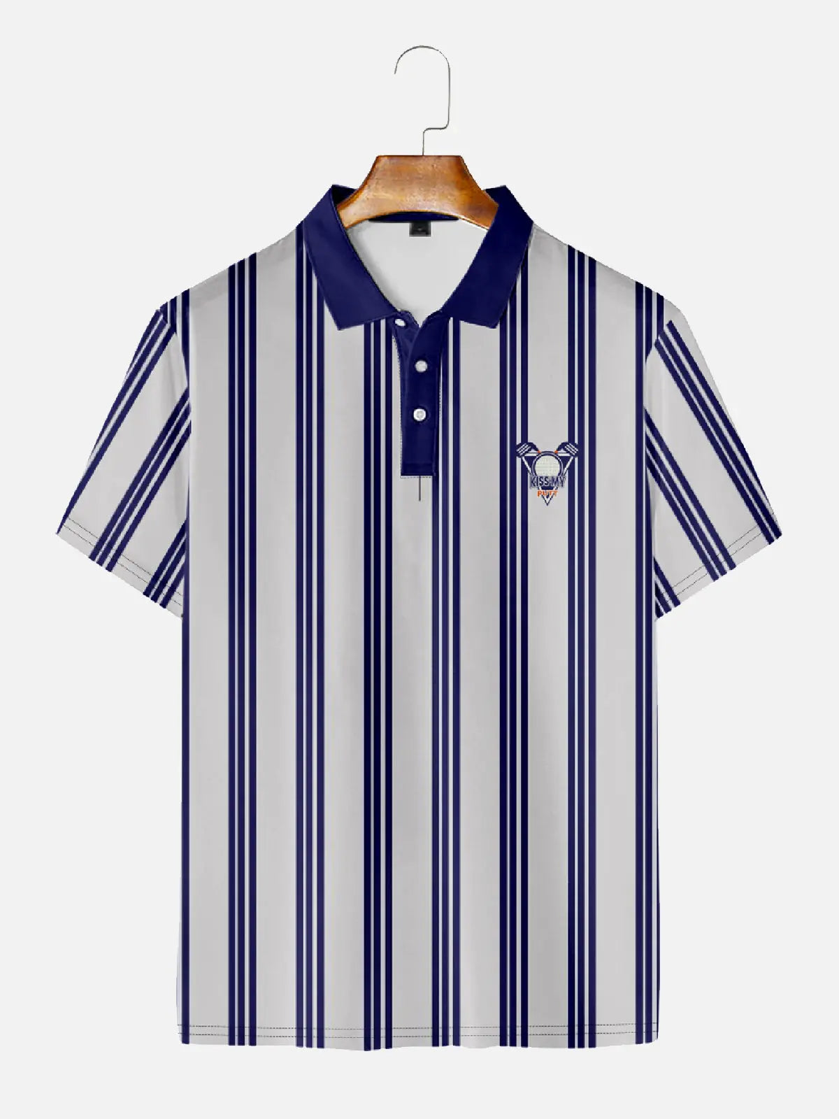 Men's Men Stripey Golf Club Short Sleeve Polo ShirtMens short sleeve shirts Big and tall Mens shirts Short sleeve shirts for men Mens 4xl shirts Casual short sleeve shirts