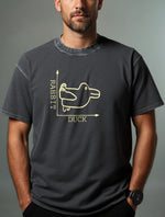 Duck vs Rabbit Optical Illusion Math Humor Acid Wash Cotton T-Shirt Eleven Oasis