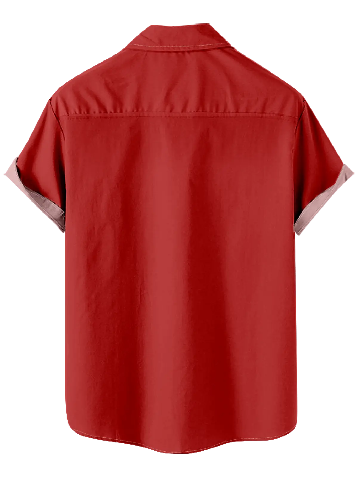 Men's Christmas Santa Hanging a Stocking Striped Short Sleeve Shirt Eleven Oasis