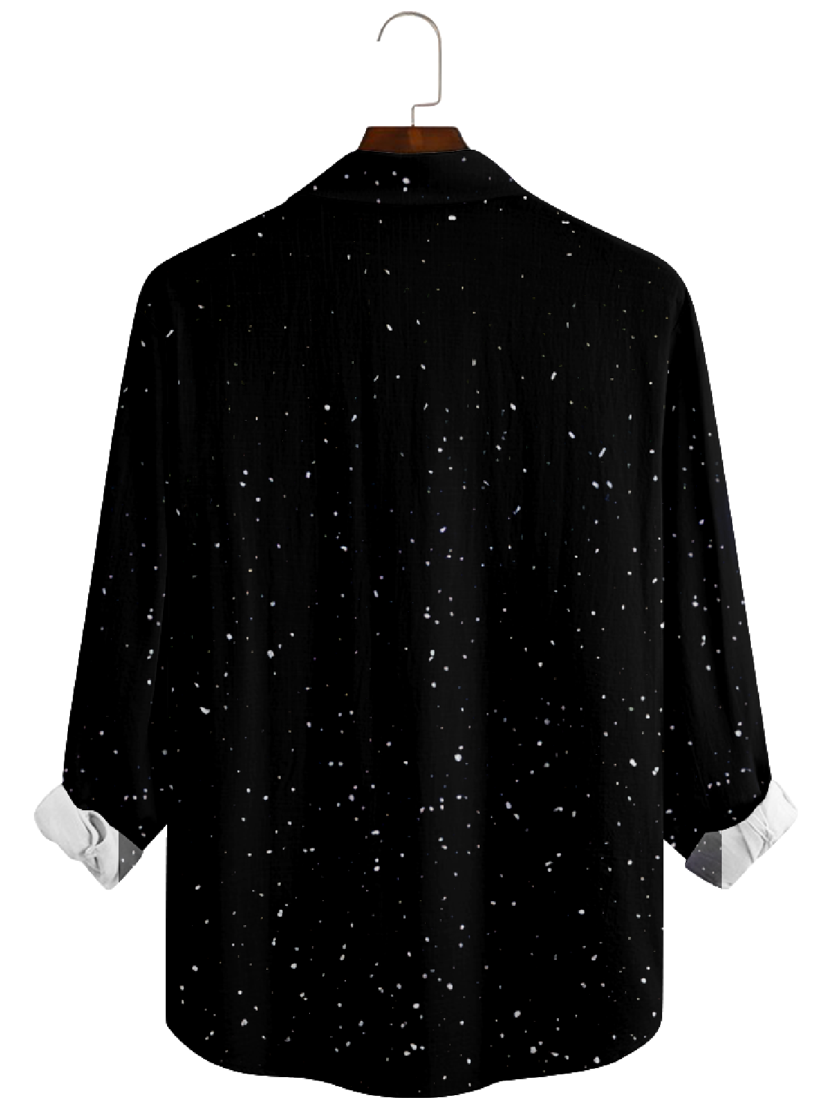 Men's Christmas Santa Brisks Black Long Sleeve Shirt Eleven Oasis