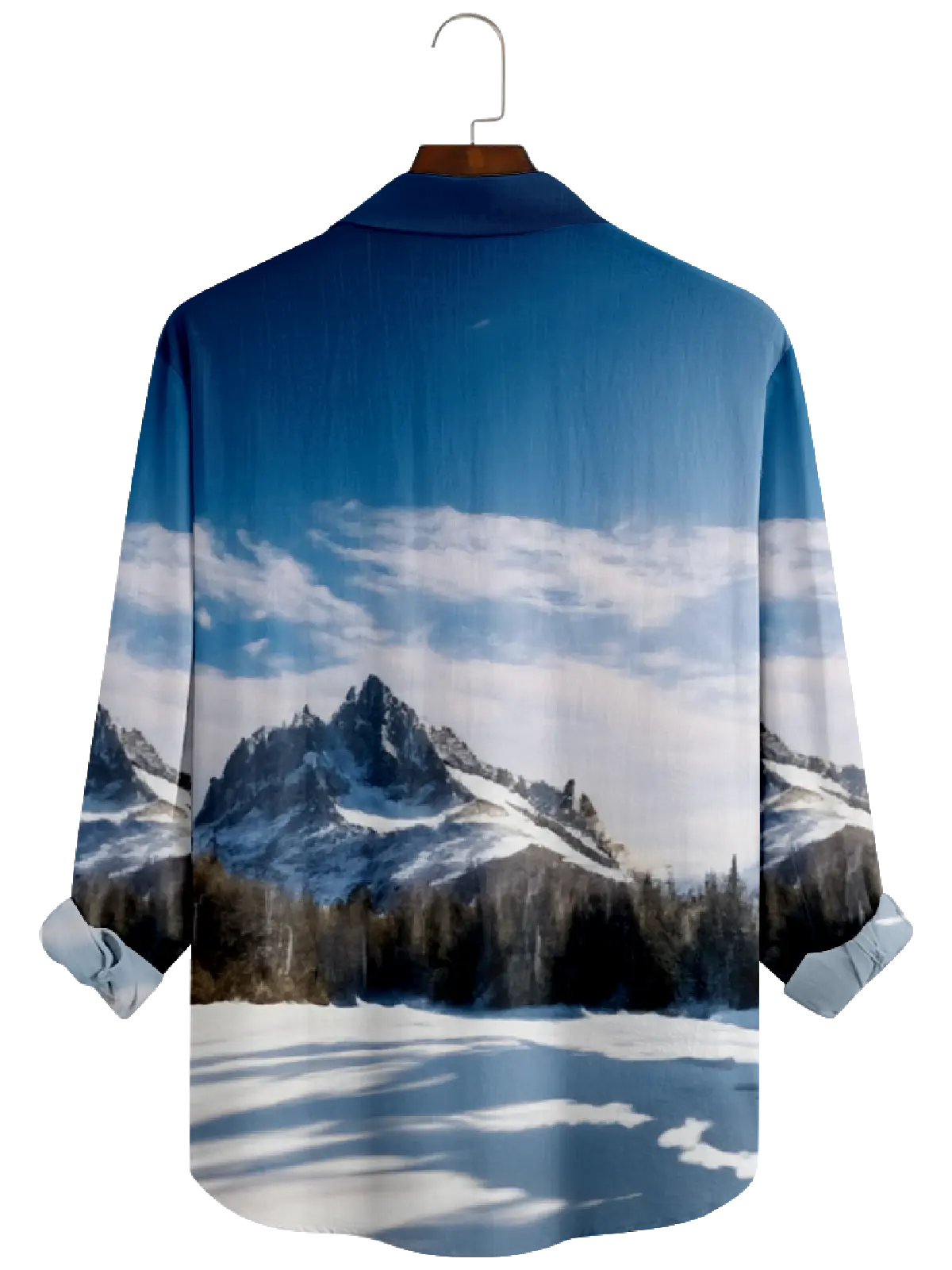 Men's Santa Ice Sculpture Long Sleeve Shirt Eleven Oasis
